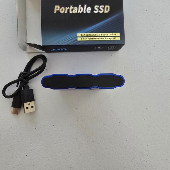 2TB Portable SSD External Solid State Drive Type-C USB 3.1 Blue NIB - Picture 9 of 10